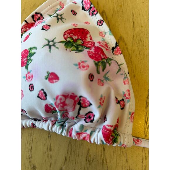 Women’s Strawberry Print Bikini Sets Swimsuit Large Booty Summer Vacation String - Picture 3 of 7